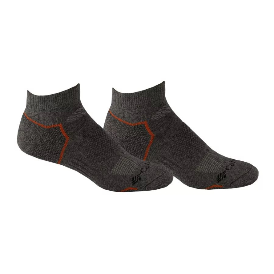 Columbia Charcoal Men's Balance Point Low Socks 2pk