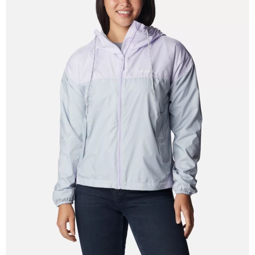 Columbia Cirrus Grey/Purple Tint Women's Flash Challenger Fleece Lined Windbreaker Jacket