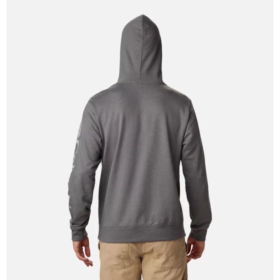Columbia City Grey Heather Men's Viewmont II Graphic Hoodie Extended Size