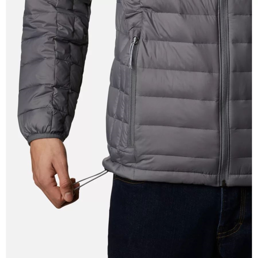 Columbia City Grey Men's Voodoo Falls 590 TurboDown Hooded Jacket Tall
