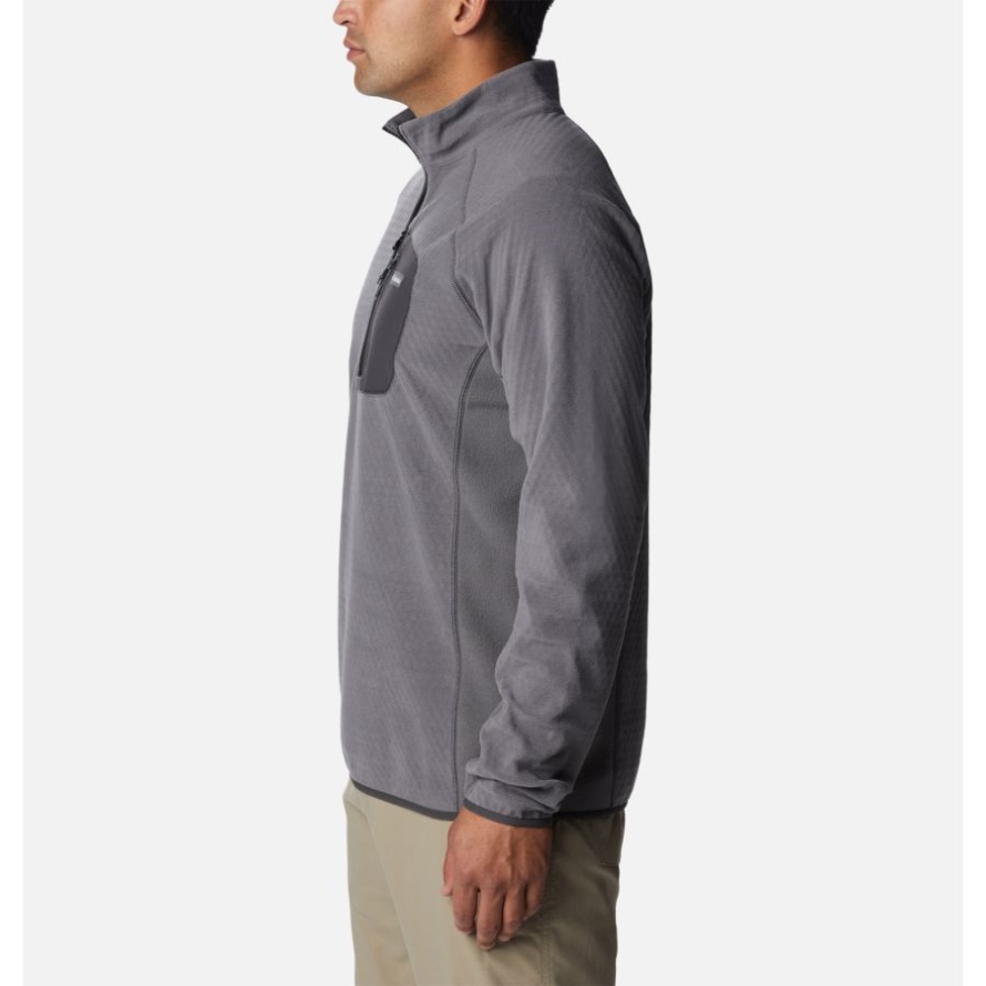 Columbia City Grey/Shark Men's Outdoor Tracks Half Zip Fleece Pullover