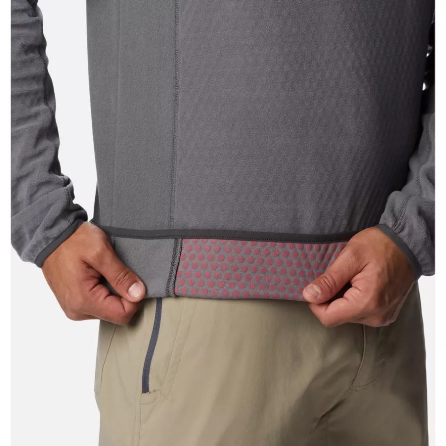 Columbia City Grey/Shark Men's Outdoor Tracks Half Zip Fleece Pullover