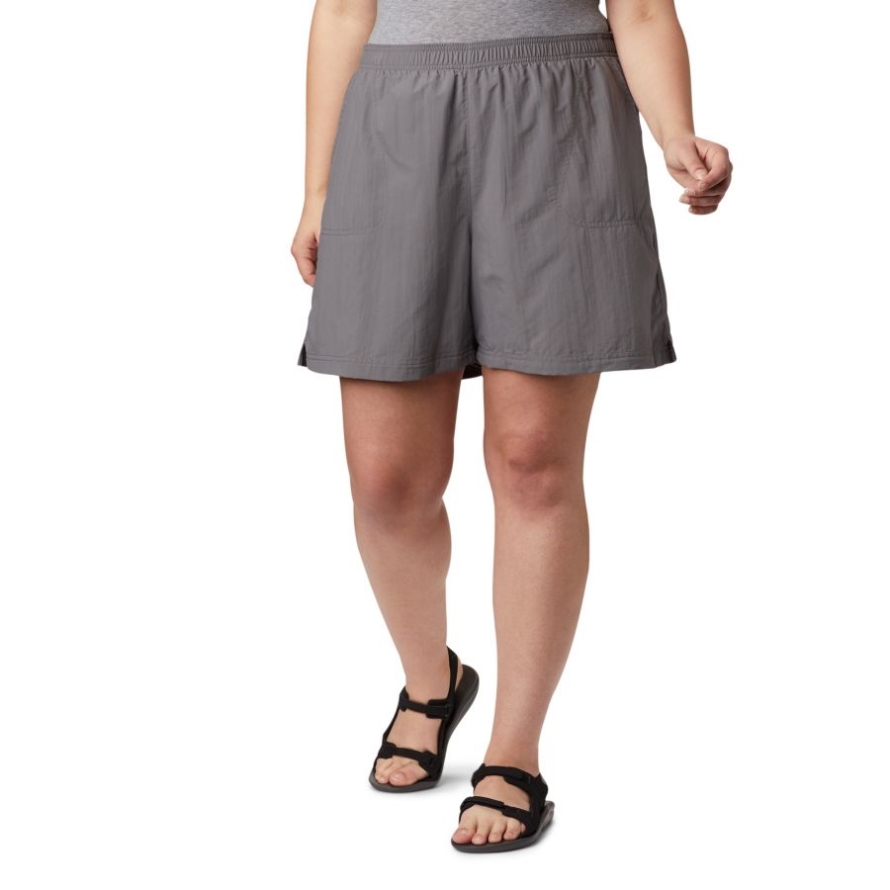 Columbia City Grey Women's Sandy River Shorts Plus Size
