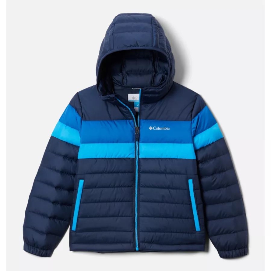 Columbia Coll Navy/Bright Indigo/Compass Blue Boys' Tumble Rock Down Hooded Jacket