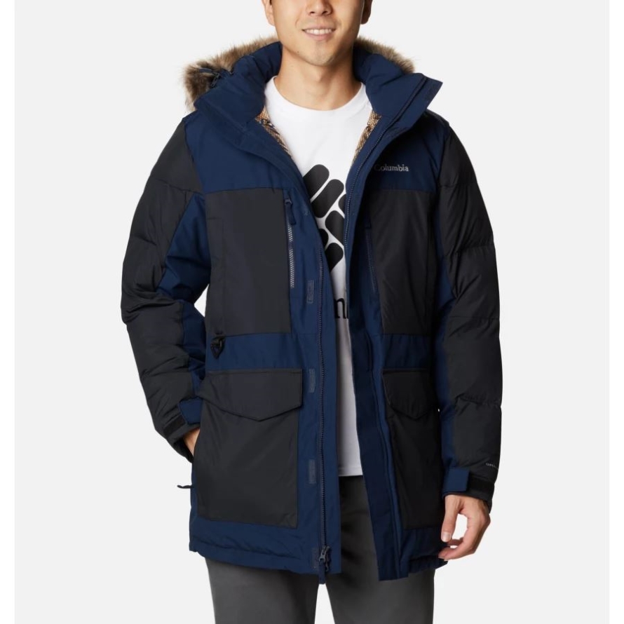 Columbia Collegiate Navy/Black Men's Marquam Peak Fusion Omni-Heat Infinity Insulated Parka