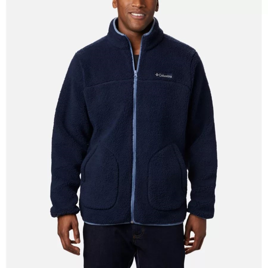 Columbia Collegiate Navy/Bluestone Men's Rugged Ridge II Sherpa Fleece Jacket