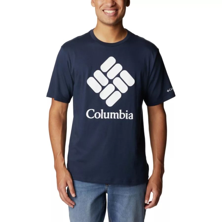 Columbia Collegiate Navy/CSC Stacked Logo Men's CSC Basic Logo Tee