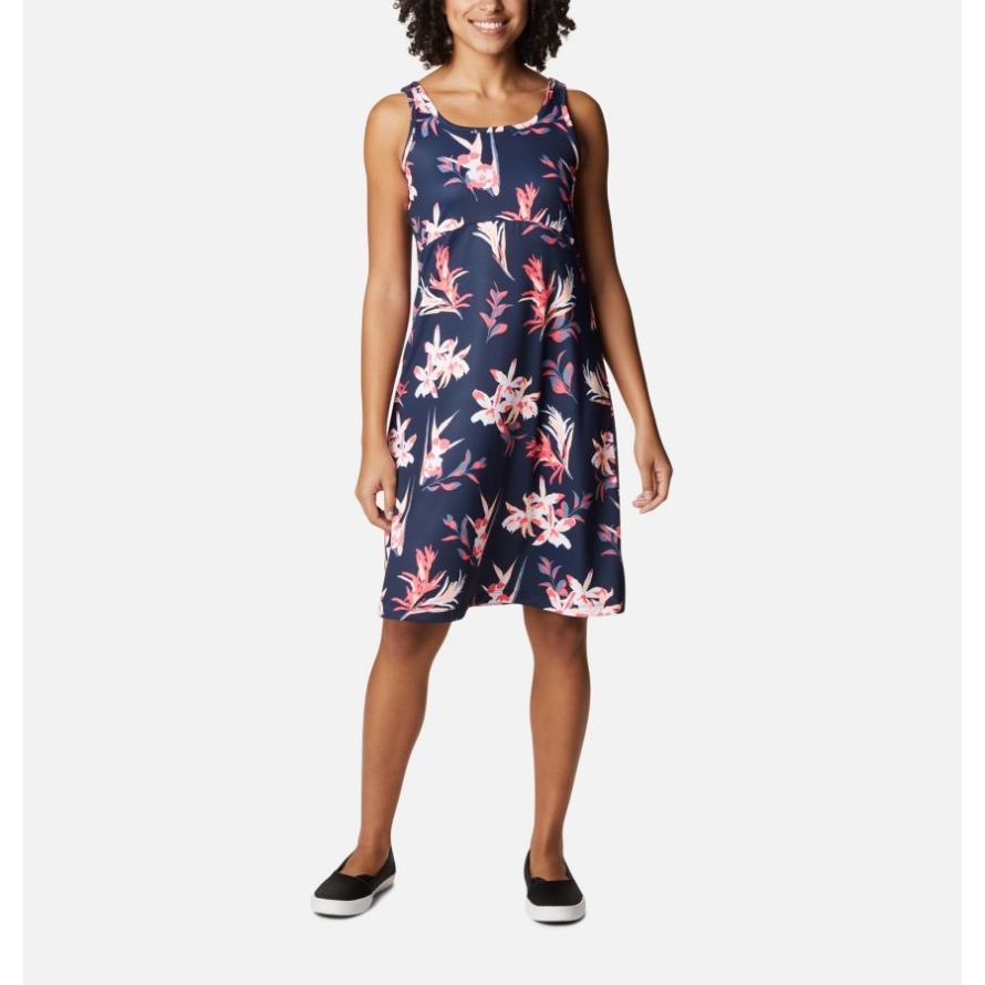 Columbia Collegiate Navy/Tossed Tropics Print Women's PFG Freezer III Dress