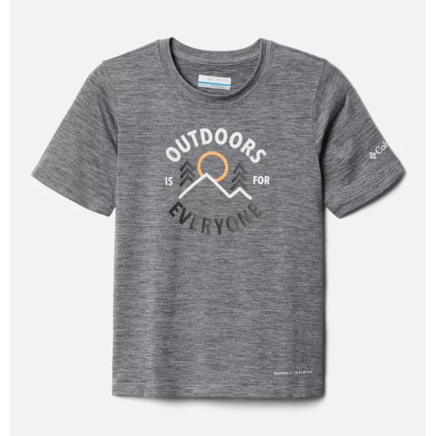 Columbia Columbia Grey Heather All Together Boys' Mount Echo Short Sleeve Graphic Shirt