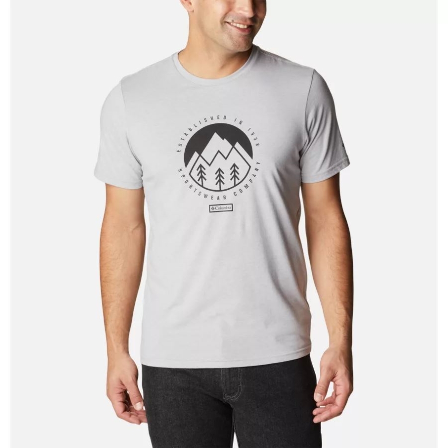 Columbia Columbia Grey Heather/Outdoor Park 2 Men's Rapid Ridge Graphic Tee