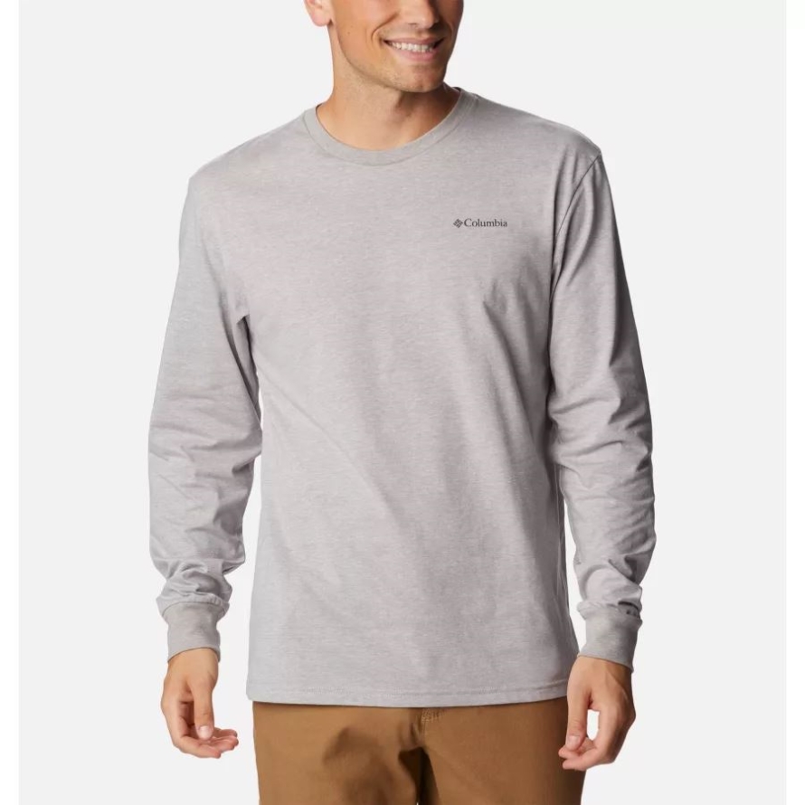 Columbia Columbia Grey Heather/Outdoor Park Men's Cades Cove Long Sleeve T-Shirt