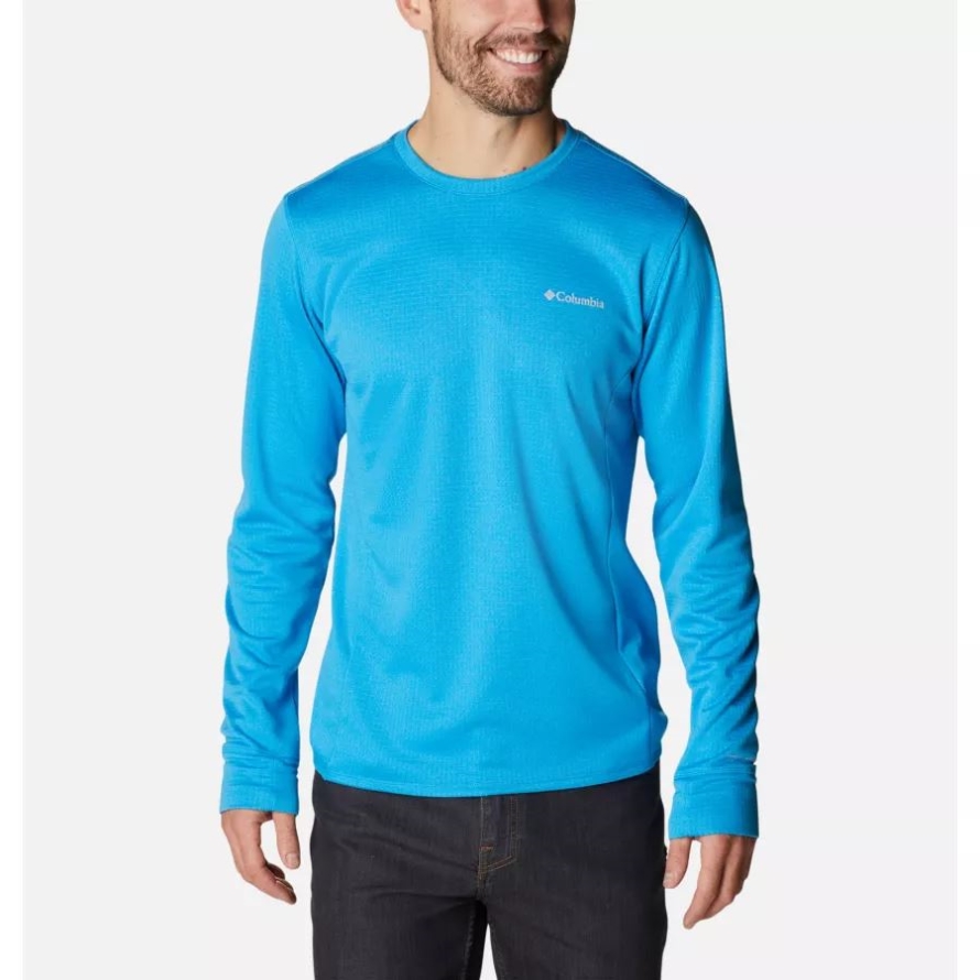 Columbia Compass Blue Heather Men's Park View Crew Shirt