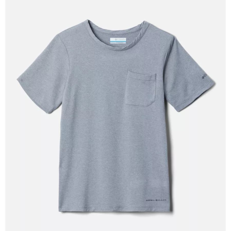 Columbia Cool Grey Heather Boys' Tech Trail T-Shirt