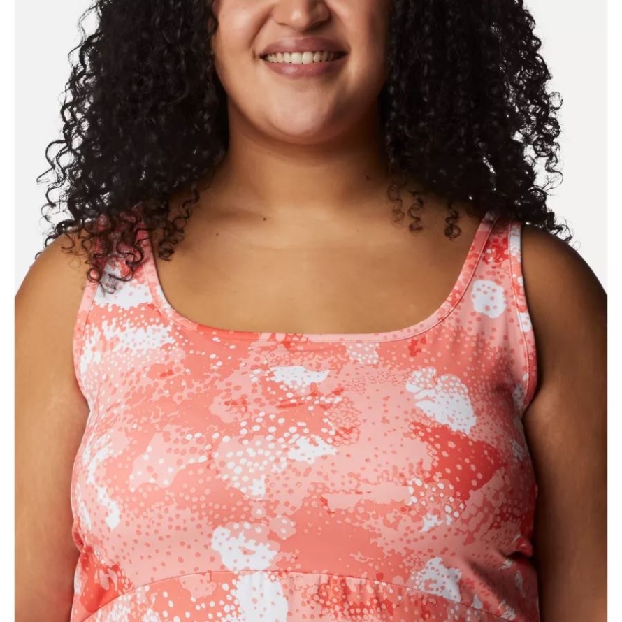 Columbia Corange Foam Floral Women's PFG Freezer III Dress Plus Size