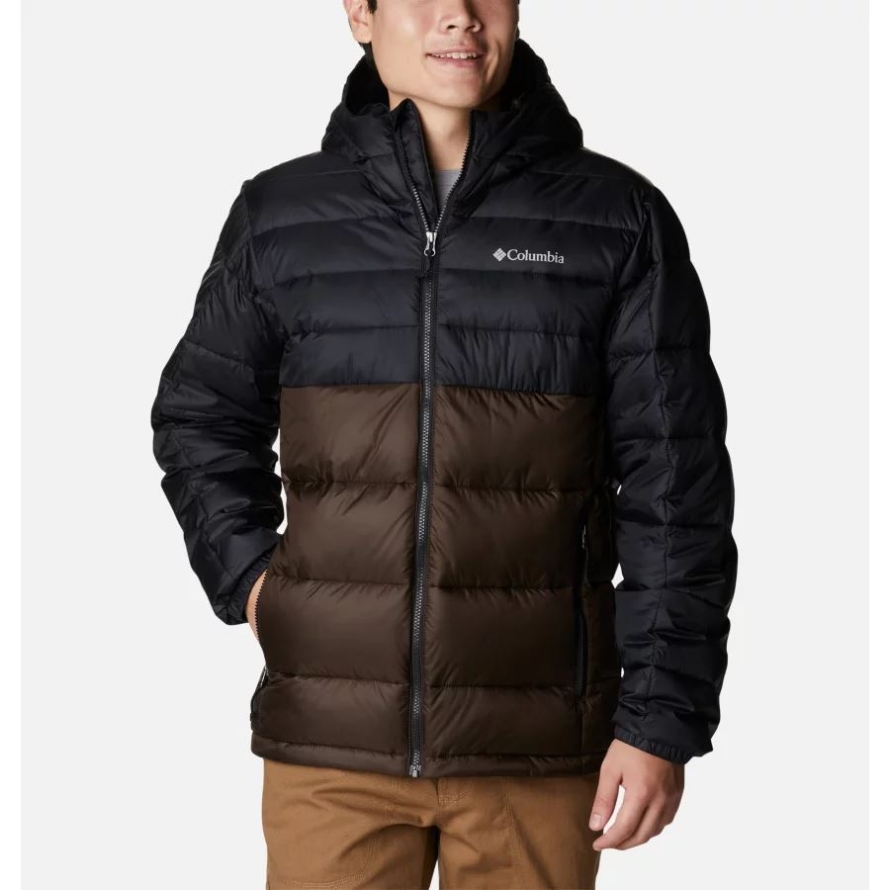 Columbia Cordovan/Black Men's Buck Butte Hooded Synthetic Down Jacket