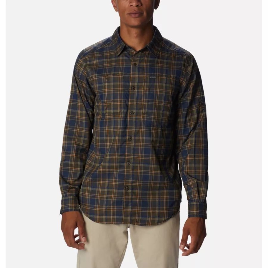 Columbia Cordovan Multi Plaid Men's Silver Ridge Utility Lite Plaid Shirt