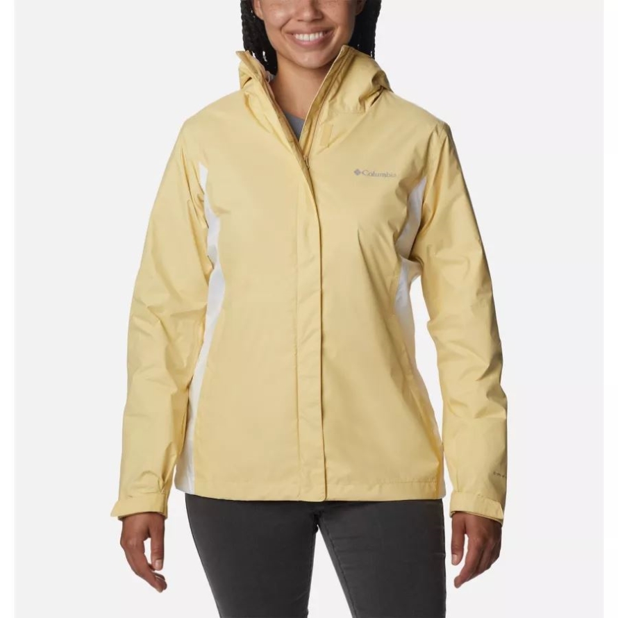 Columbia Cornstalk/White Women's Arcadia II Rain Jacket