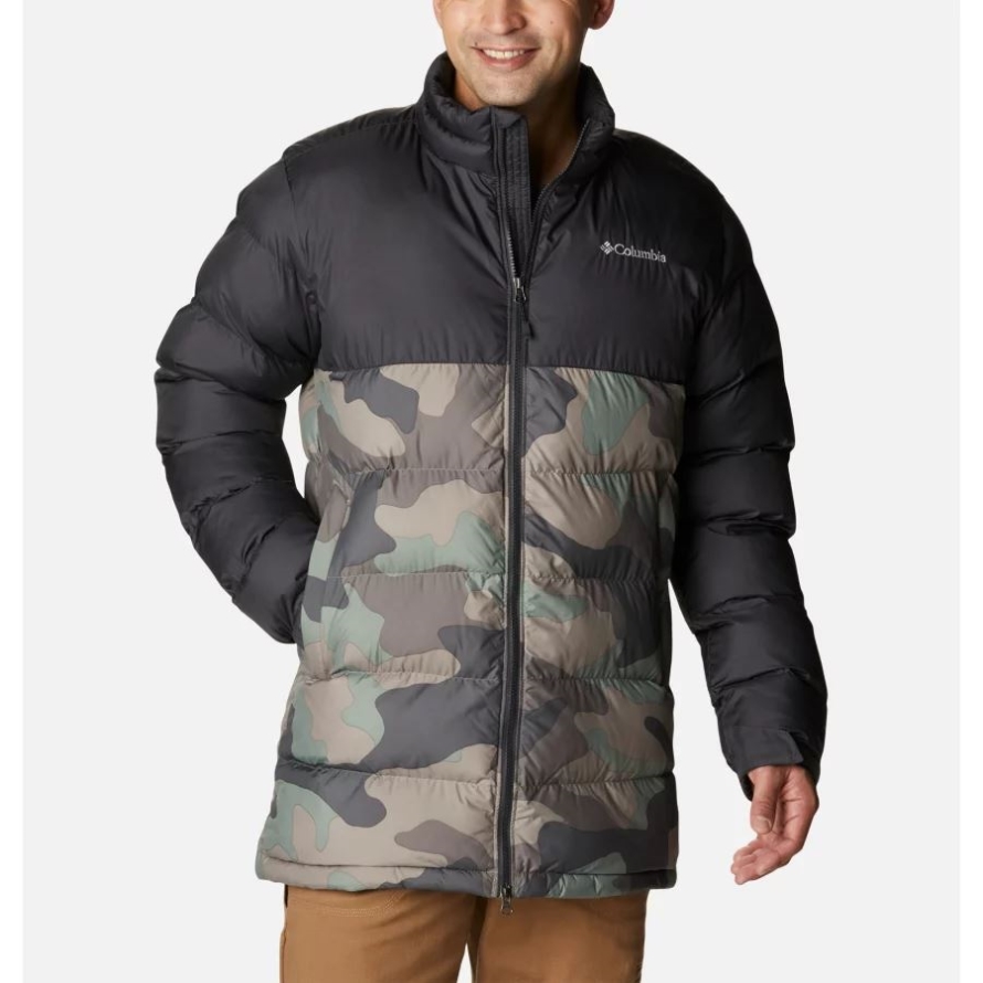 Columbia Cypress Mod Camo Print/Shark Men's Pike Lake Mid Puffer Jacket