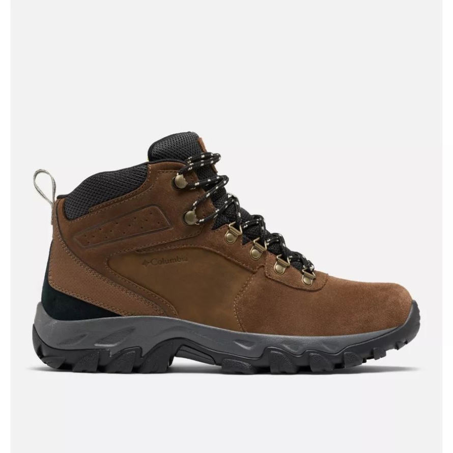 Columbia Dark Brown/Dark Grey Men's Newton Ridge Plus II Suede Waterproof Hiking Boot
