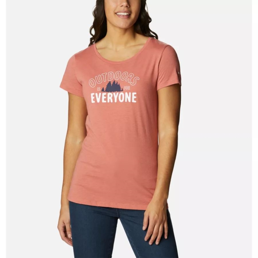 Columbia Dark Coral Heather/Seek Outdoors Women's Daisy Days Graphic T-Shirt
