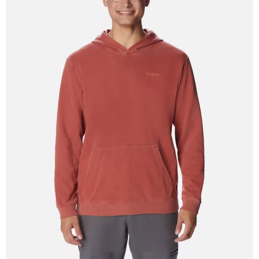 Columbia Dark Coral Men's Columbia Lodge French Terry Novelty Hoodie