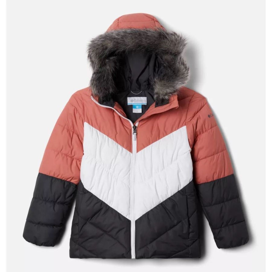 Columbia Dark Coral/Shark/White Girls' Arctic Blast Ski Jacket