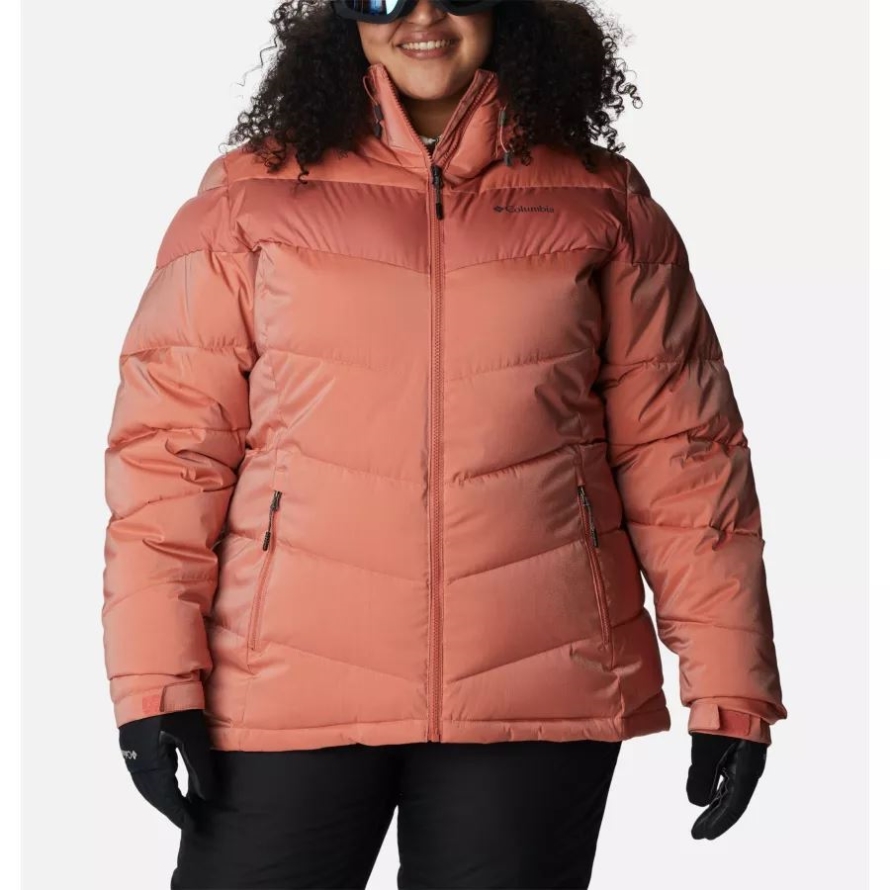 Columbia Dark Coral Sheen Women's Abbott Peak Insulated Jacket Plus Size