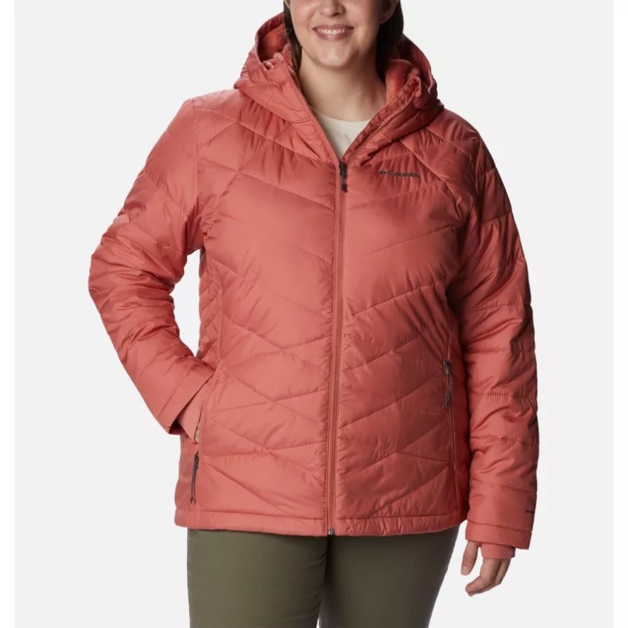 Columbia Dark Coral Women's Heavenly Hooded Jacket Plus Size