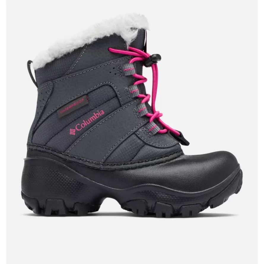 Columbia Dark Grey/Haute Pink Youth Rope Tow III Waterproof Boot