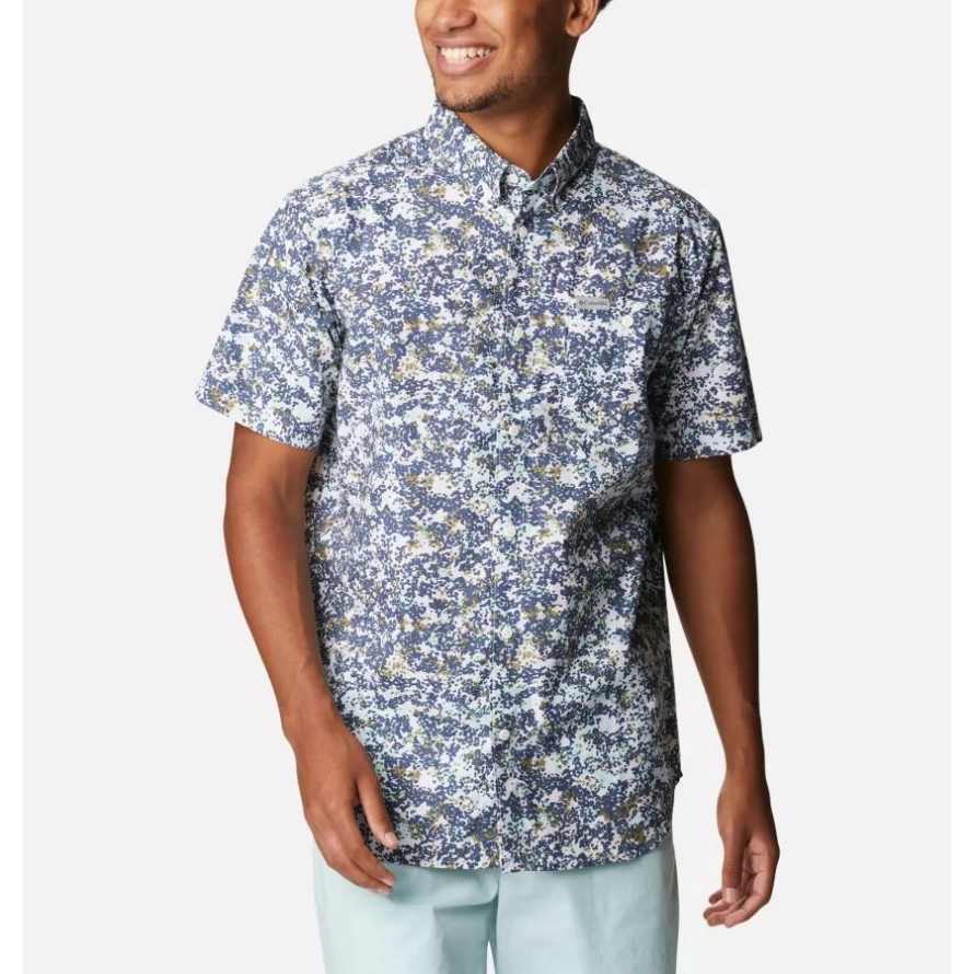 Columbia Dark Mountain/Dotty Disguise Men's Brentyn Trail II Short Sleeve Shirt