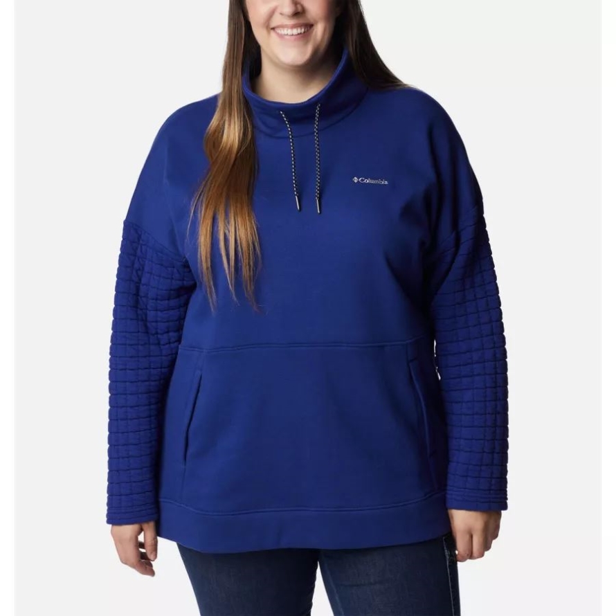 Columbia Dark Sapphire Women's Sunday Summit Oversized Funnel Pullover Plus Size