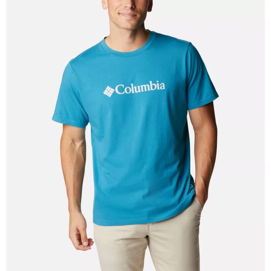 Columbia Deep Marine/CSC Basic Logo Men's Lodge Graphic Casual Organic T-Shirt