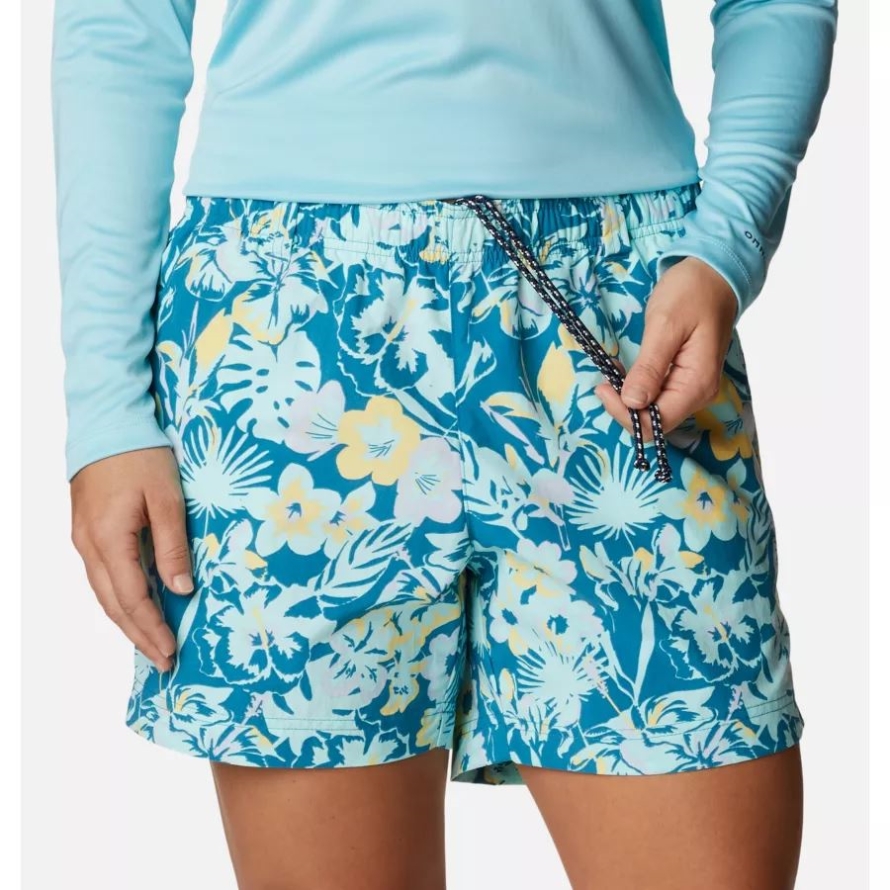 Columbia Deep Marine/Flourish Print Women's PFG Super Backcast Water Shorts