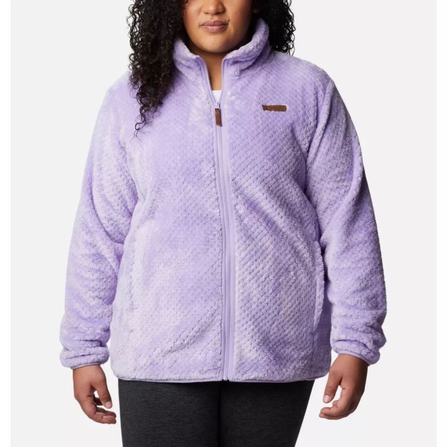 Columbia Frosted Purple Women's Fire Side II Plush Full Zip Fleece Plus Size