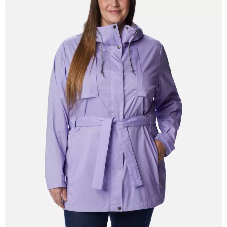 Columbia Frosted Purple Women's Pardon My Trench Rain Jacket Plus Size