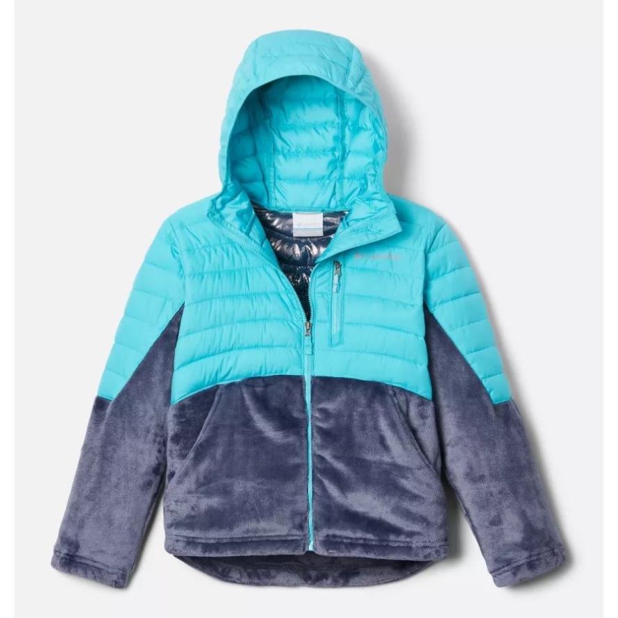 Columbia Geyser/Nocturnal Girls' Powder Lite Novelty Hooded Jacket