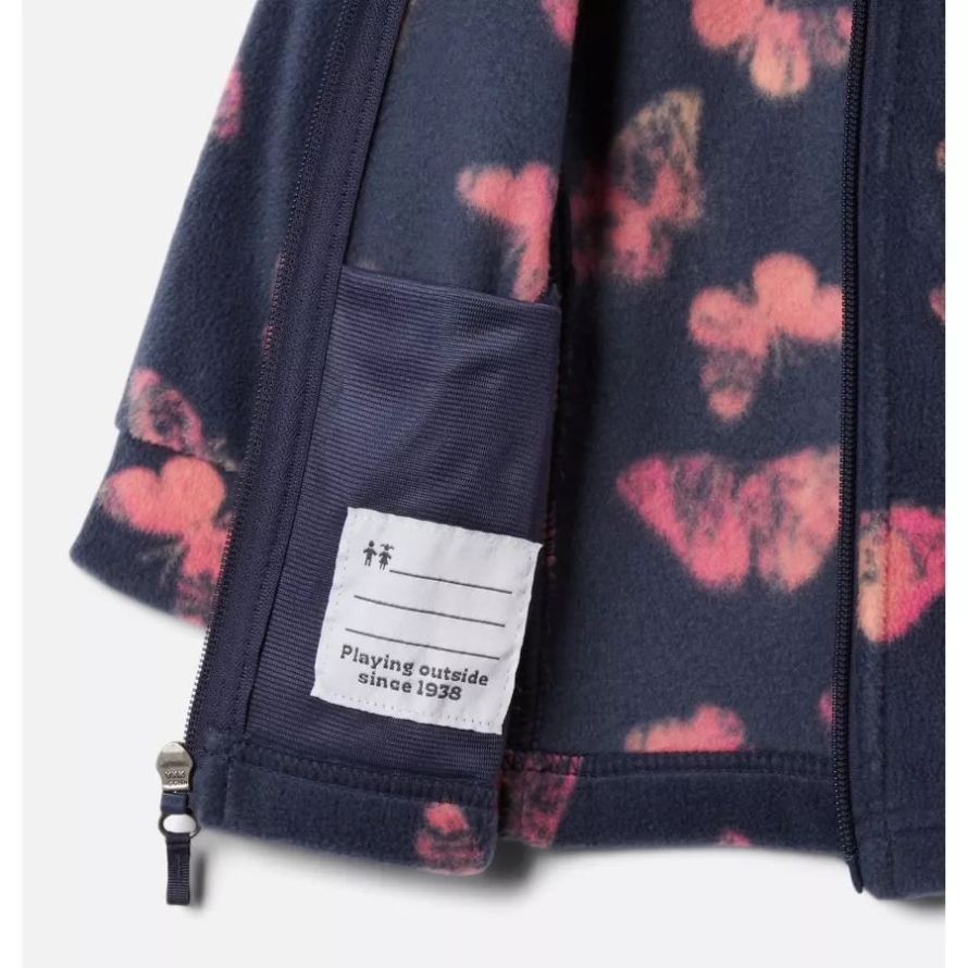 Columbia Girls' Infant Benton Springs II Printed Fleece Jacket Nocturnal Flutter Wonder