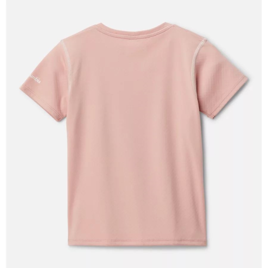 Columbia Girls' Zero Rules Short Sleeve Graphic Shirt Faux Pink Gem Scape
