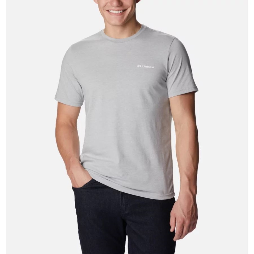 Columbia Grey Heather/Foggy Haven Columbia Men's Rapid Ridge II Organic Cotton T-Shirt