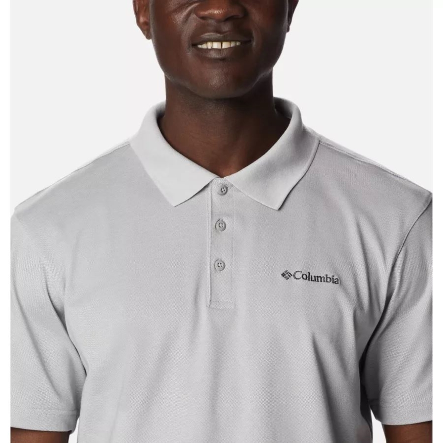 Columbia Grey Heather Men's Pines Terrace Polo Columbia