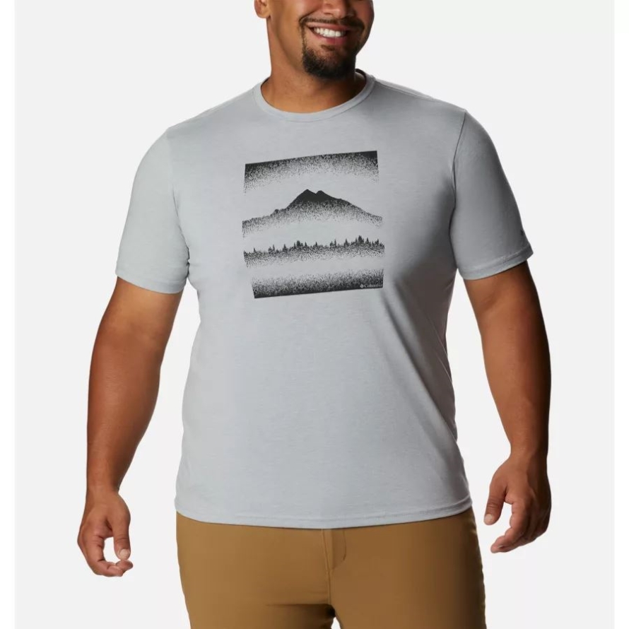 Columbia Grey Heather/Stippled Hills Columbia Men's Rapid Ridge Graphic T-shirt
