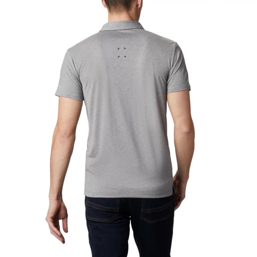 Columbia Grey Heather Triple Canyon Tech Polo Columbia