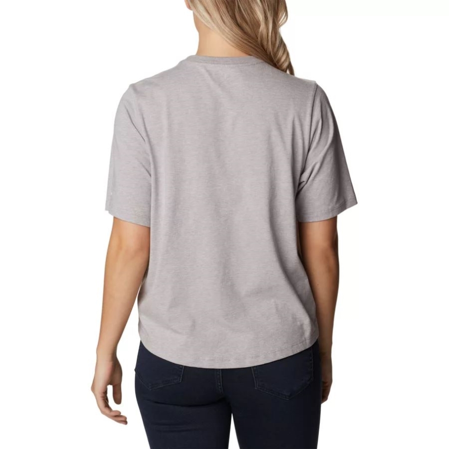 Columbia Grey Hthr/Centered Gem Buffalo Columbia Women's North Cascades Relaxed T-Shirt