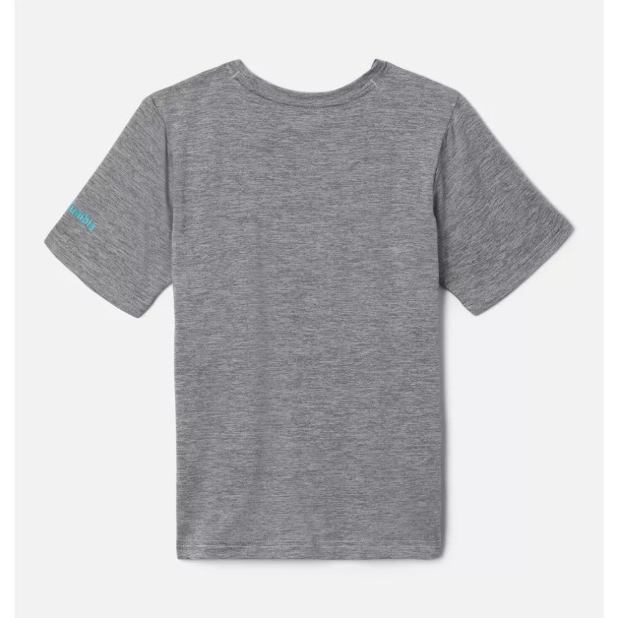 Columbia Grey Hthr/Inverted Moonrise Boys' Mount Echo Short Sleeve Graphic Shirt Columbia