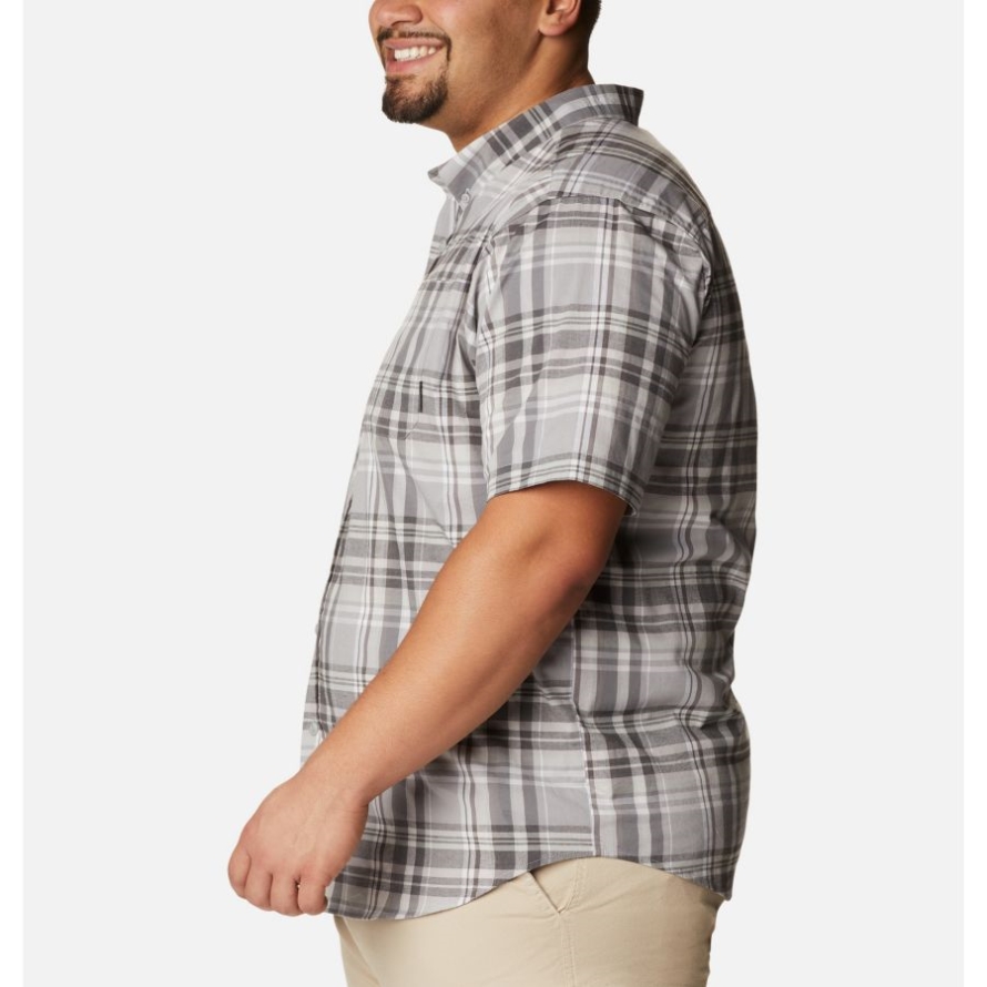 Columbia Grey Multi Madras Columbia Men's Rapid Rivers II Short Sleeve Shirt Big