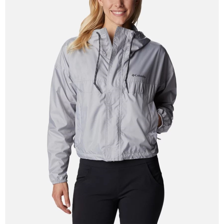 Columbia Grey Women's Flash Challenger Cropped Windbreaker Columbia