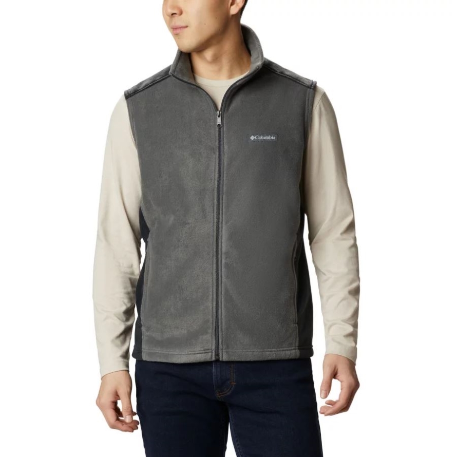 Columbia Grill/Black Men's Steens Mountain Fleece Vest Tall