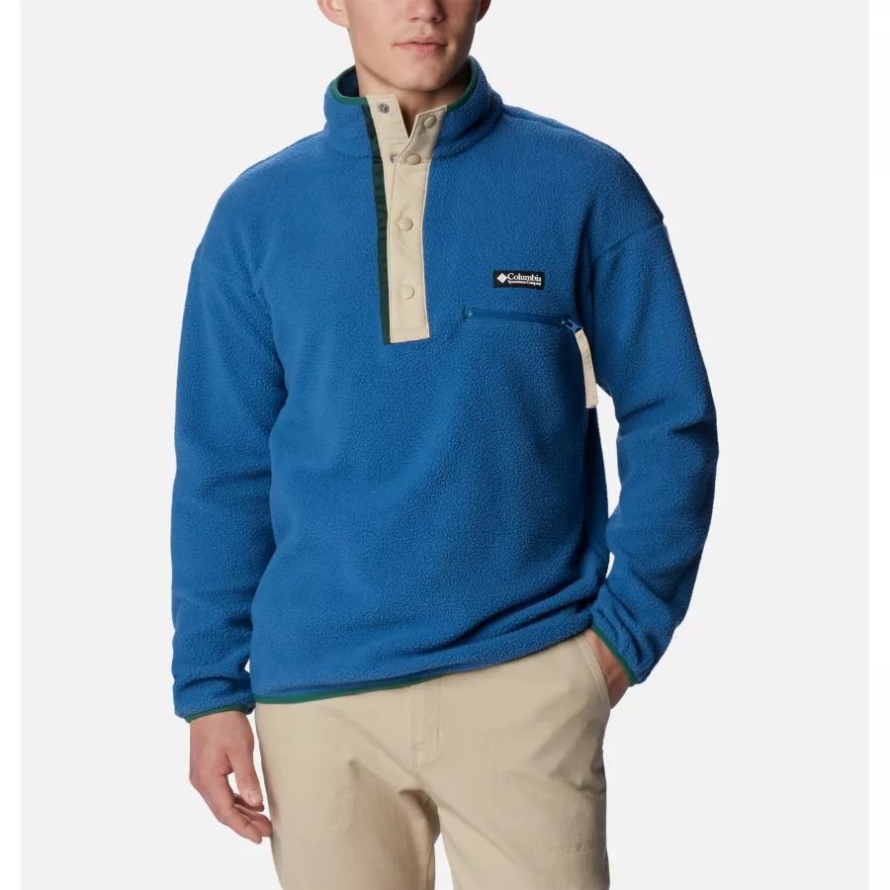 Columbia Impulse Blue Men's Helvetia Half Snap Fleece