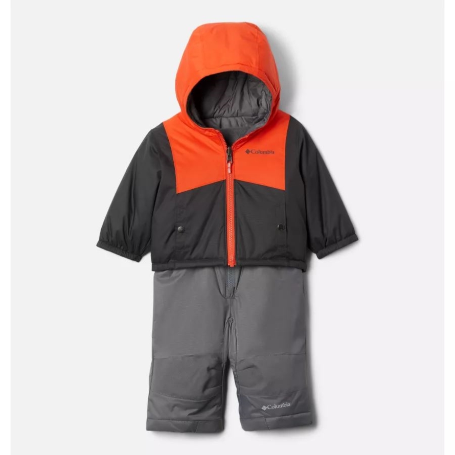 Columbia Infant Double Flake Snow Set Shark/Red Quartz
