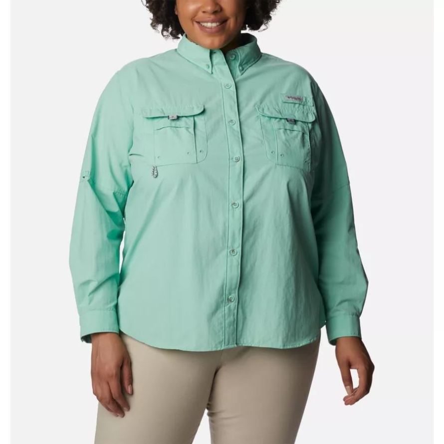 Columbia Kelp Women's PFG Bahama Long Sleeve Plus Size
